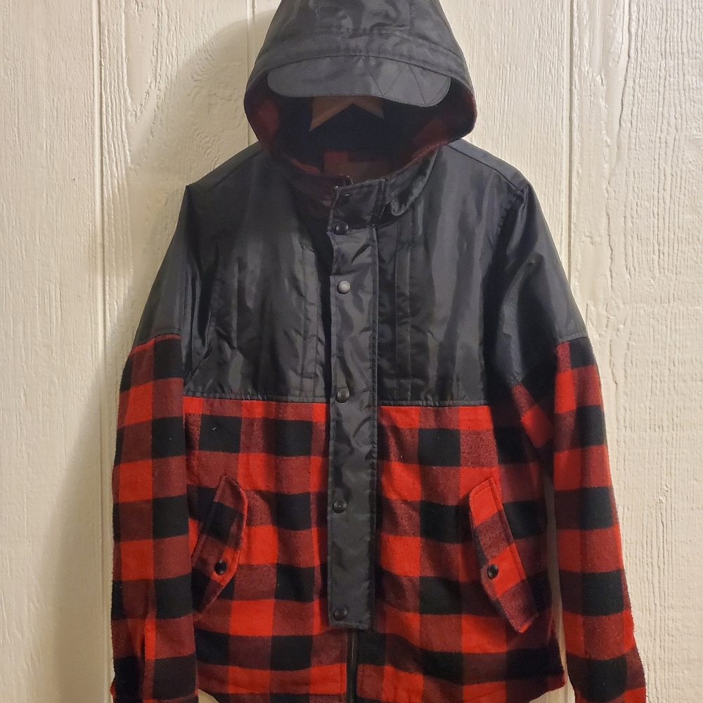 Civil Society Plaid Hoodie Jacket szM